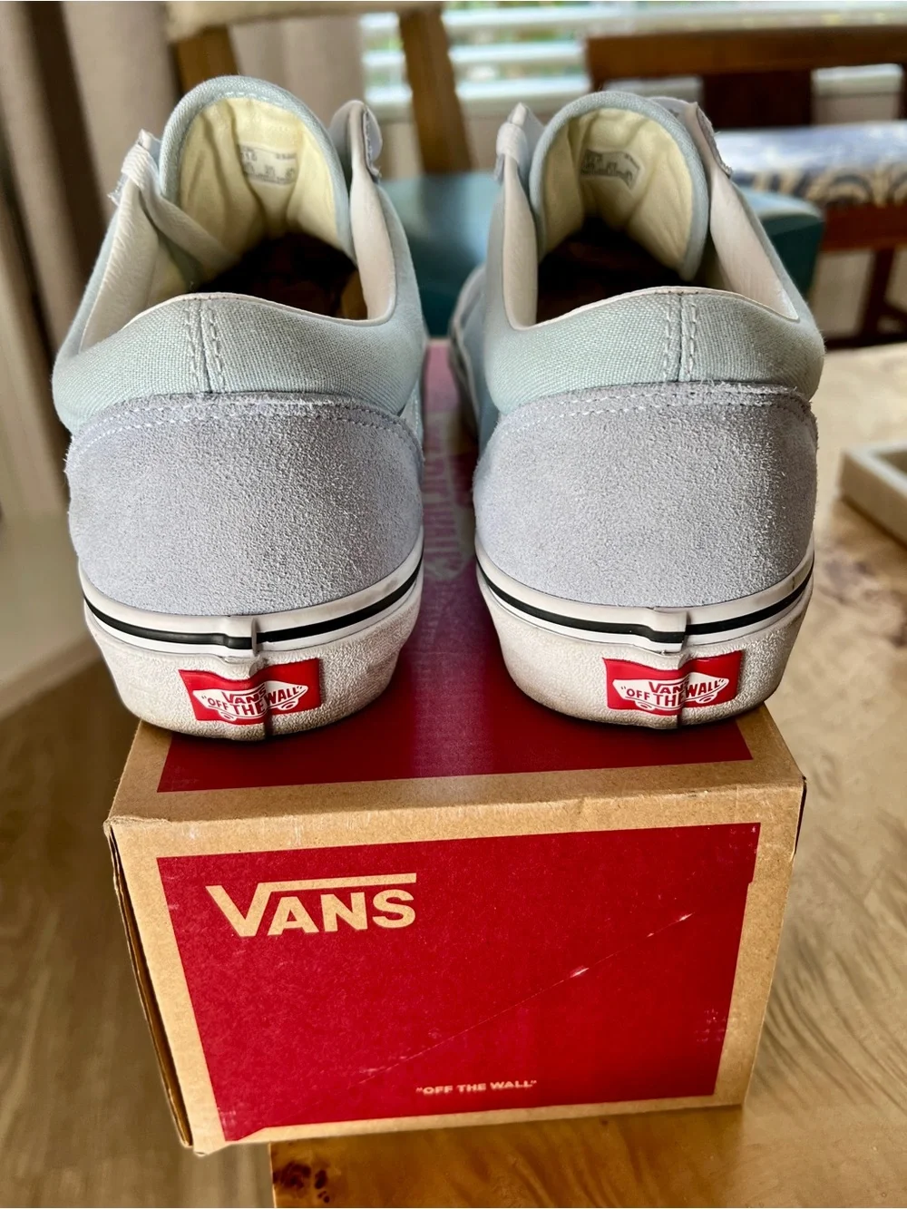 VANS Old Skool Sneakers - 11 - Baby Blue - EUC w/Box